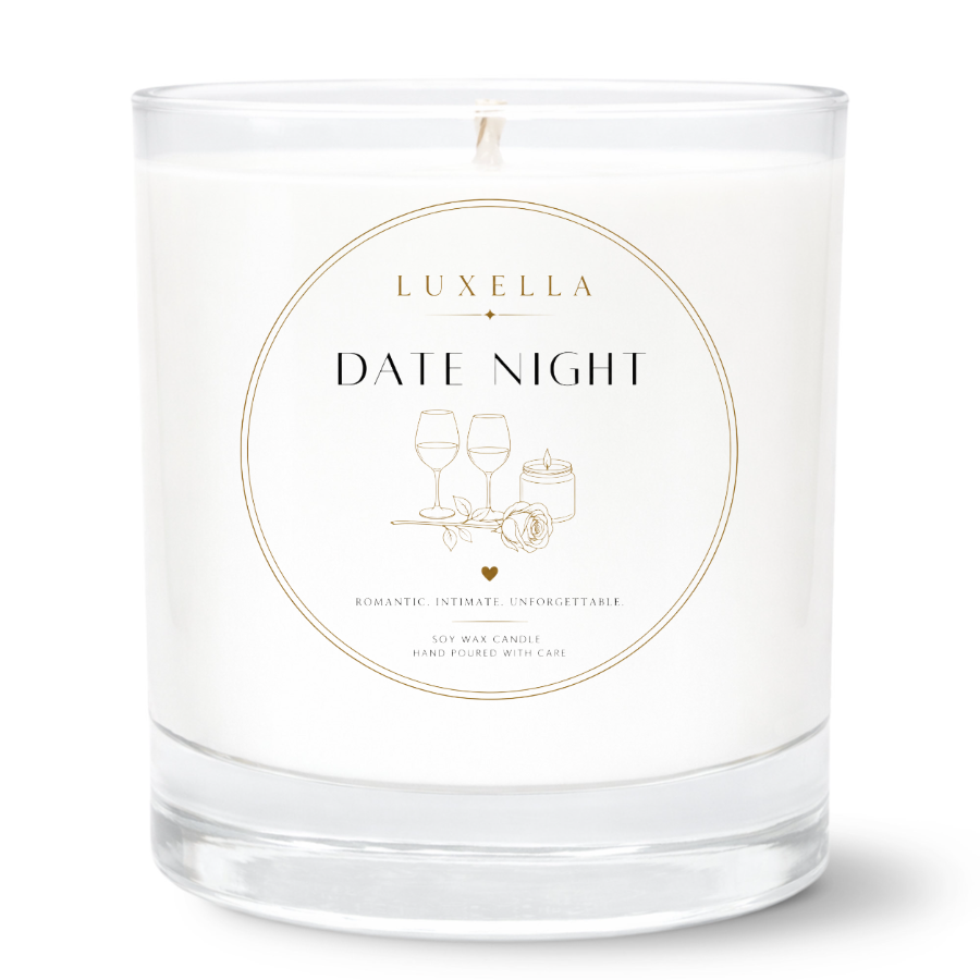Luxella Date Night Soy Candle – Romantic 11oz Hand-Poured