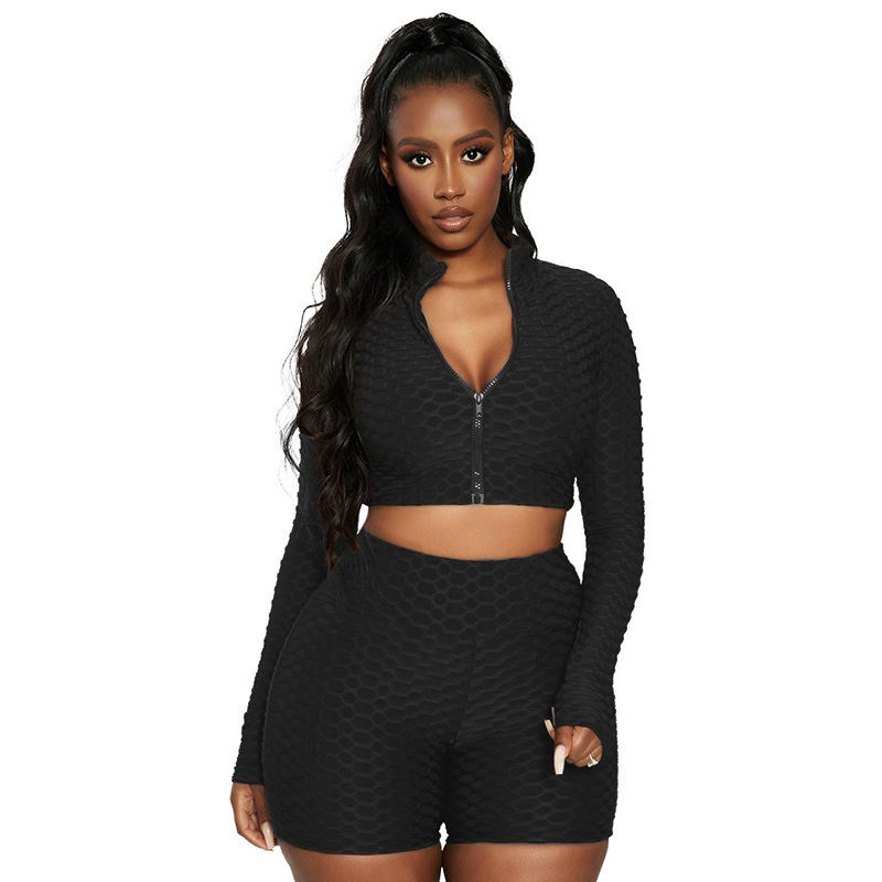 Textured Fabric Athleisure Lounge Set