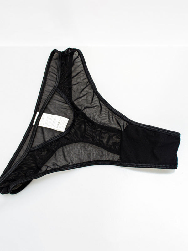 Sexy Roleplay-Inspired Three-Piece Lingerie Set with Garters