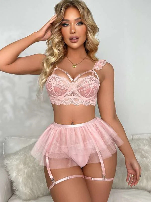 Adult Backless Hollow Design Erotic Lingerie Set