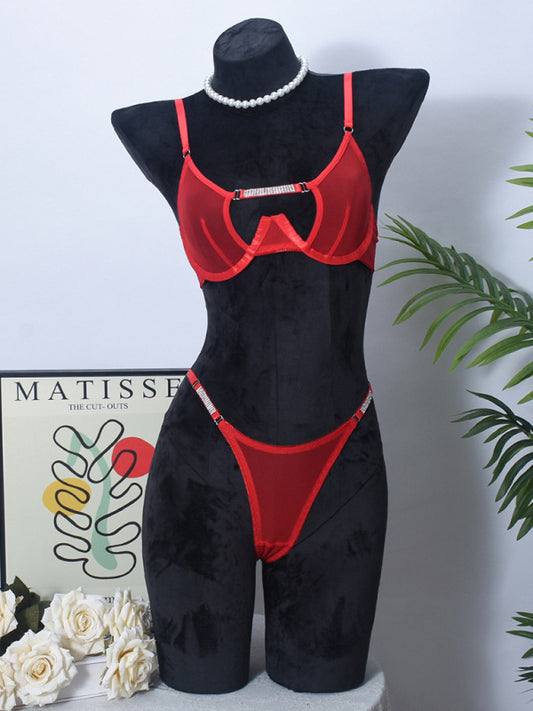 Handcrafted Glamour – Sexy Mesh Lingerie with Diamond Highlights