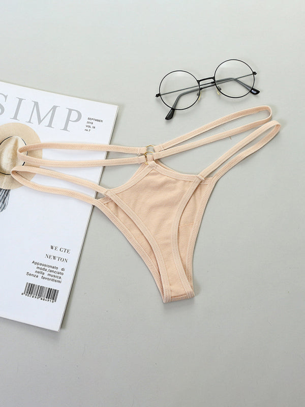 Low-Waist Sheer Bikini Panty Set