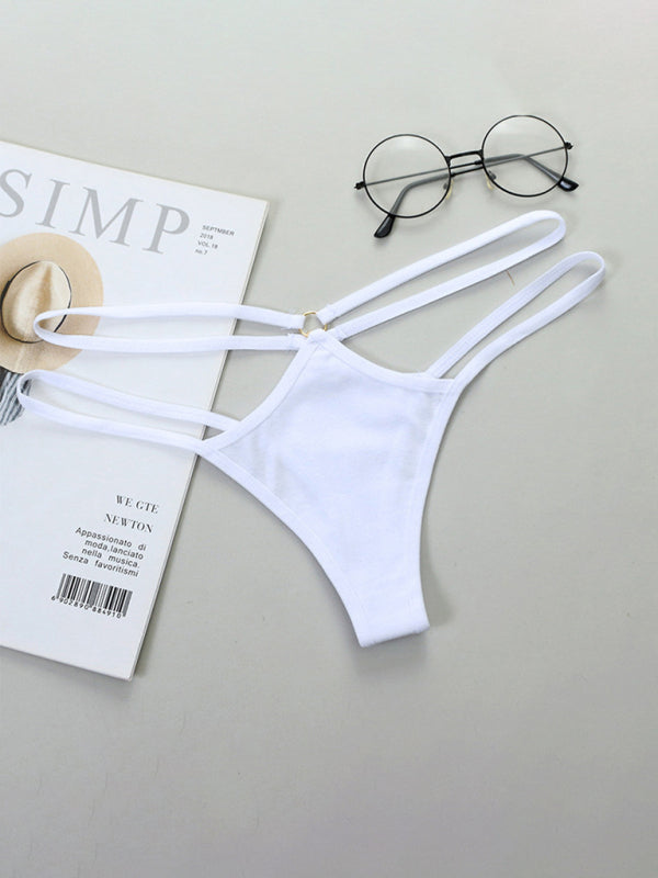 Low-Waist Sheer Bikini Panty Set