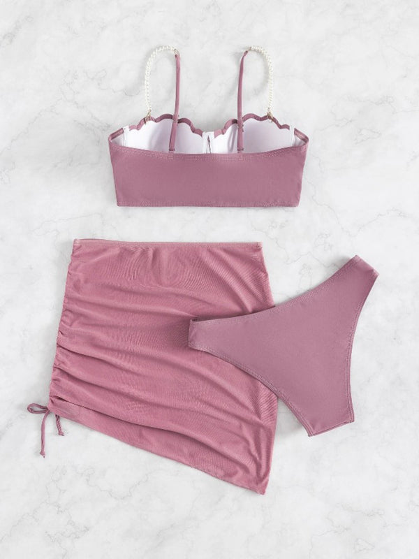 Shell Shape Bikini Three-Piece Set