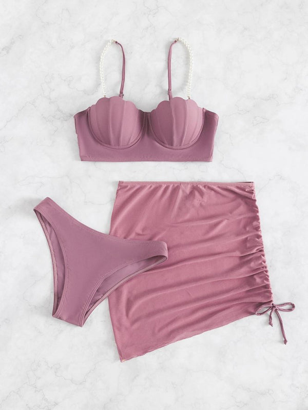 Shell Shape Bikini Three-Piece Set